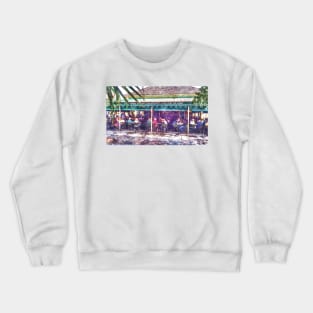 Coffee and Beignets in New Orleans Watercolor Crewneck Sweatshirt